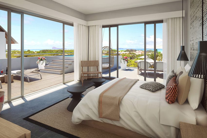 villa luxe grand gaube ile maurice chambre