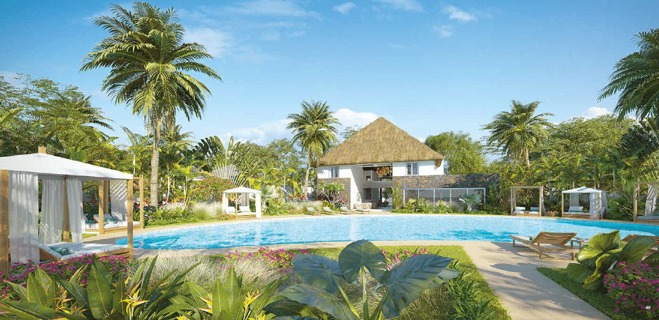 vue de face domaine de mahé grand baie