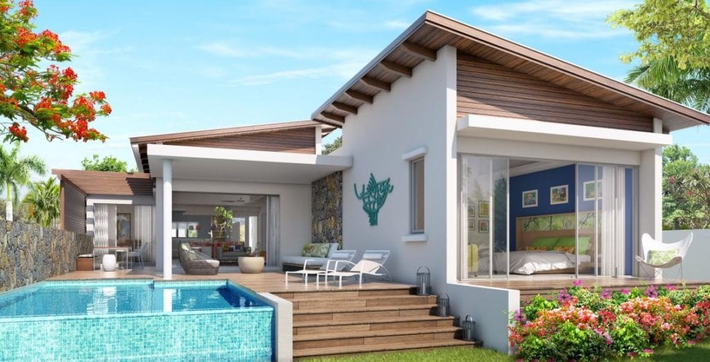 Villa terrasse Anbalaba baie du cap immobilier ile maurice