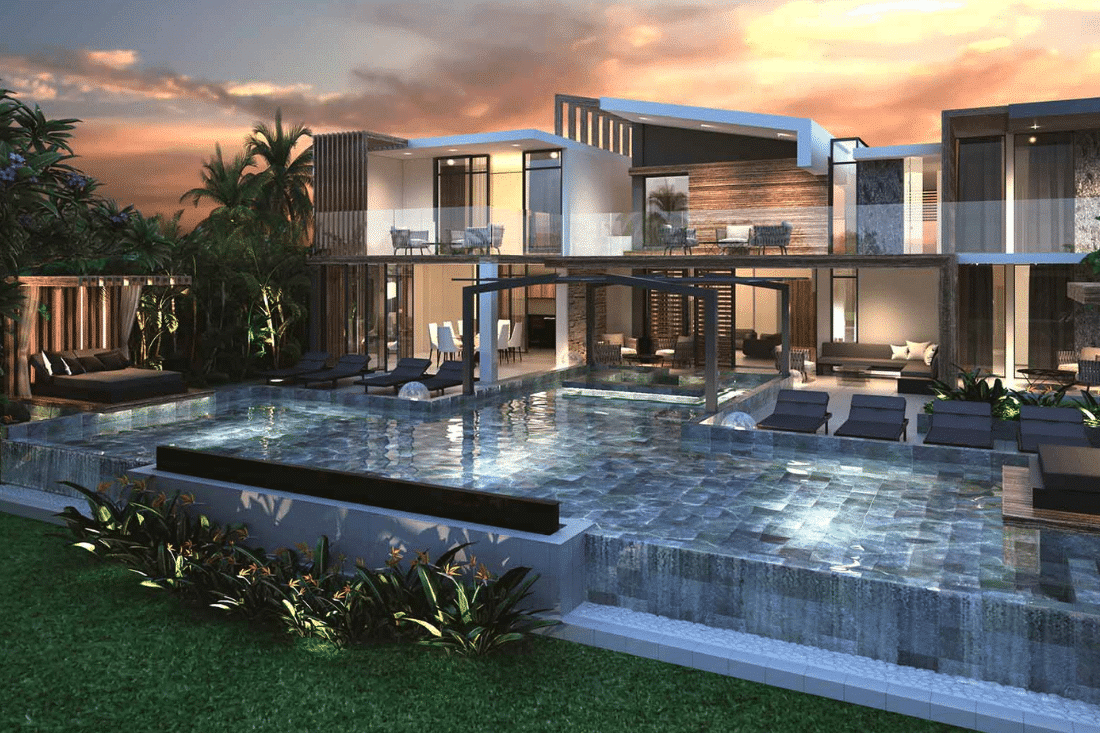 villa aquamarina cap marina - achat villa de luxe ile maurice